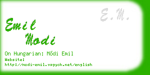 emil modi business card