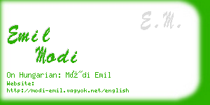 emil modi business card